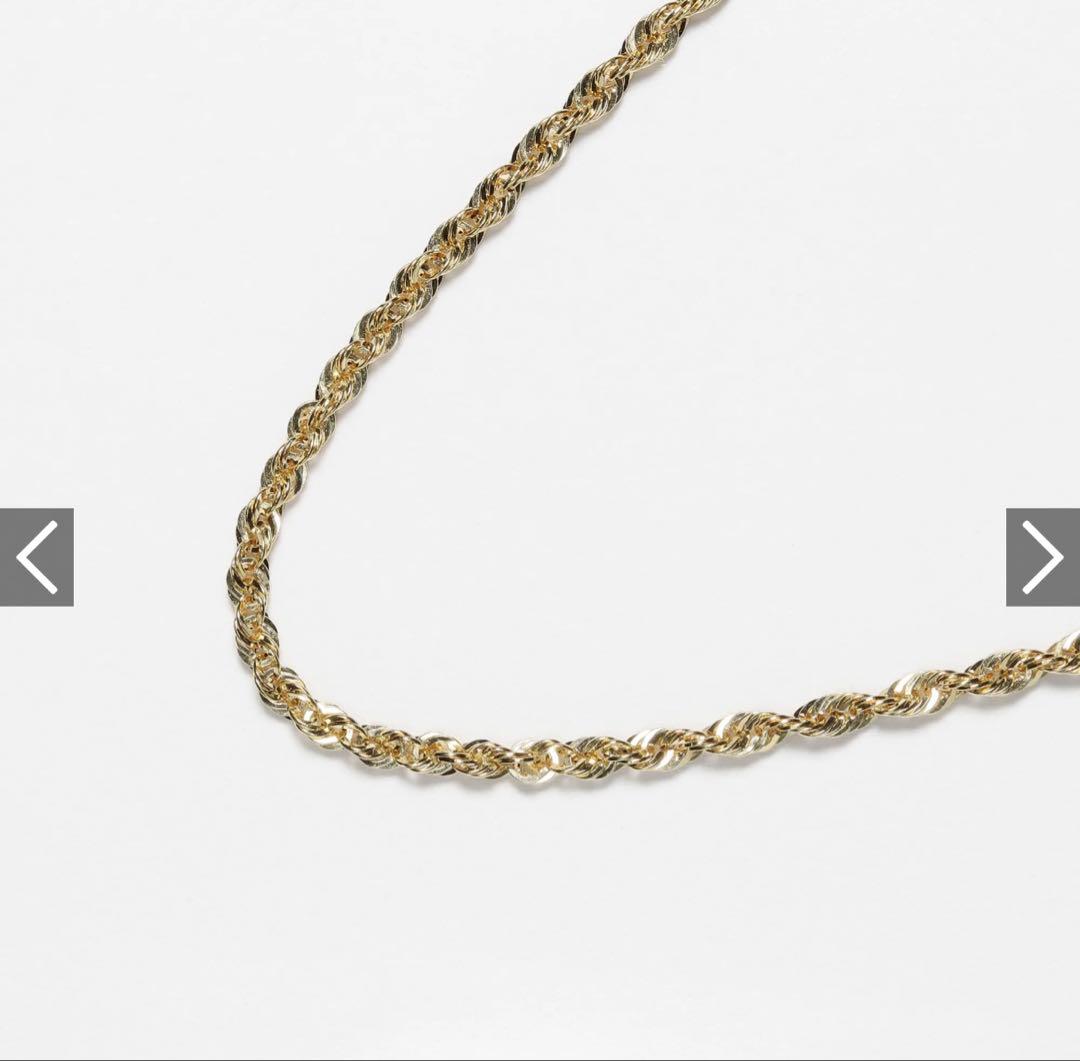 【K18 】ロープチェーン スライドアジャスター 60cm 【重量/3.4g】