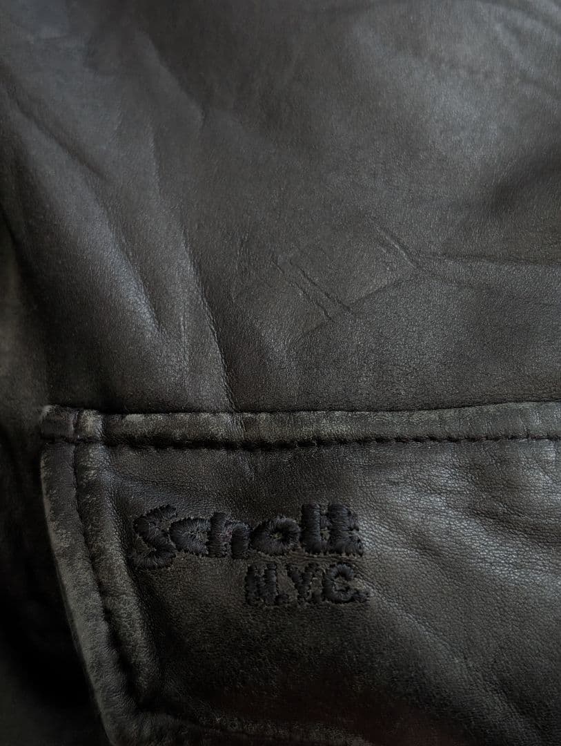 Schott レザージャケット カウハイド USA製 XL ブラック ショット