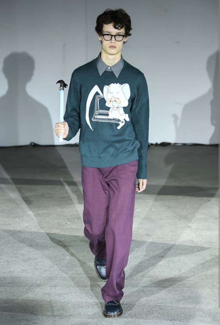 19ss UNDERCOVER クリィミーマミ ネガ ポジ 長袖ニットセーター