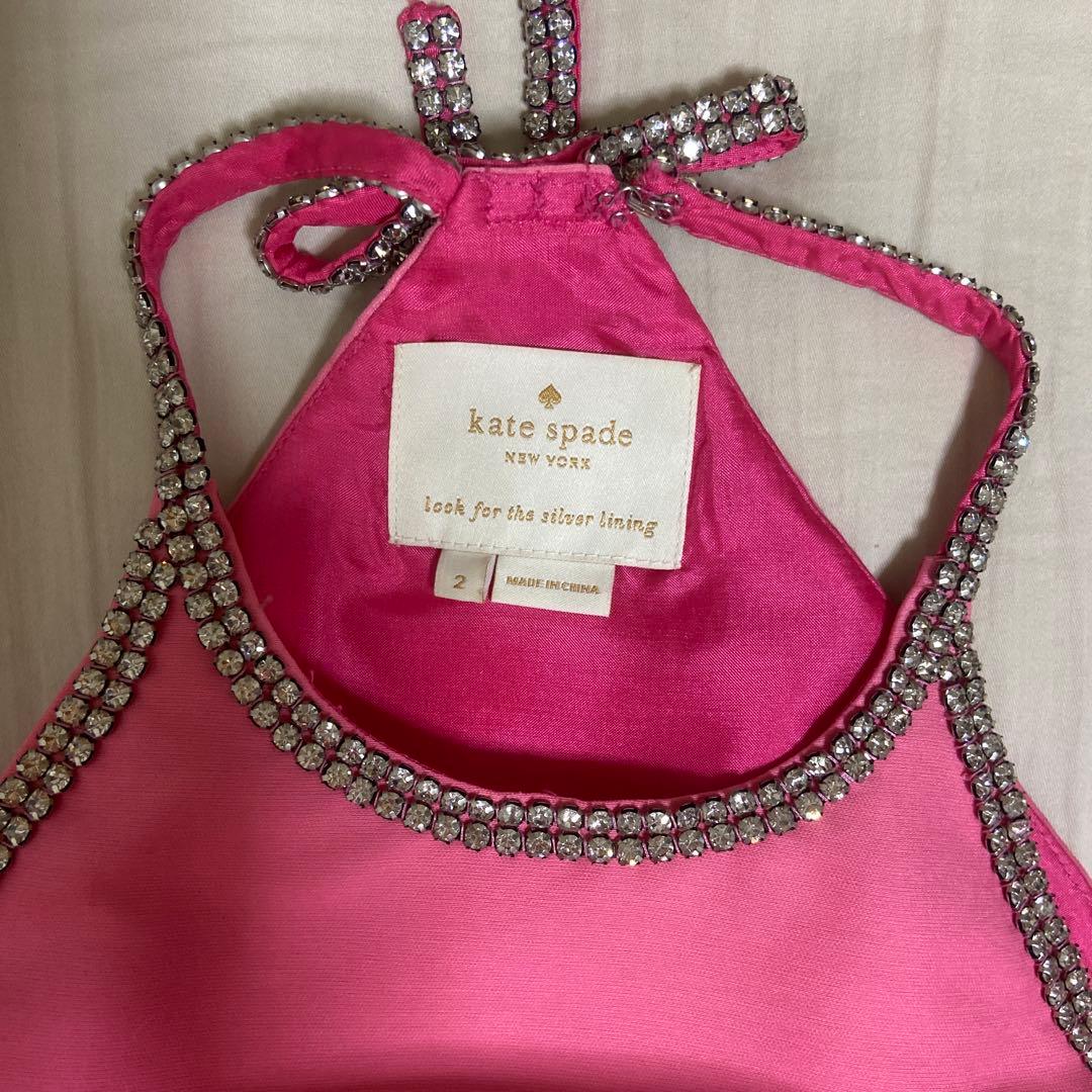 kate spade ピンクノースリーブミニワンピース