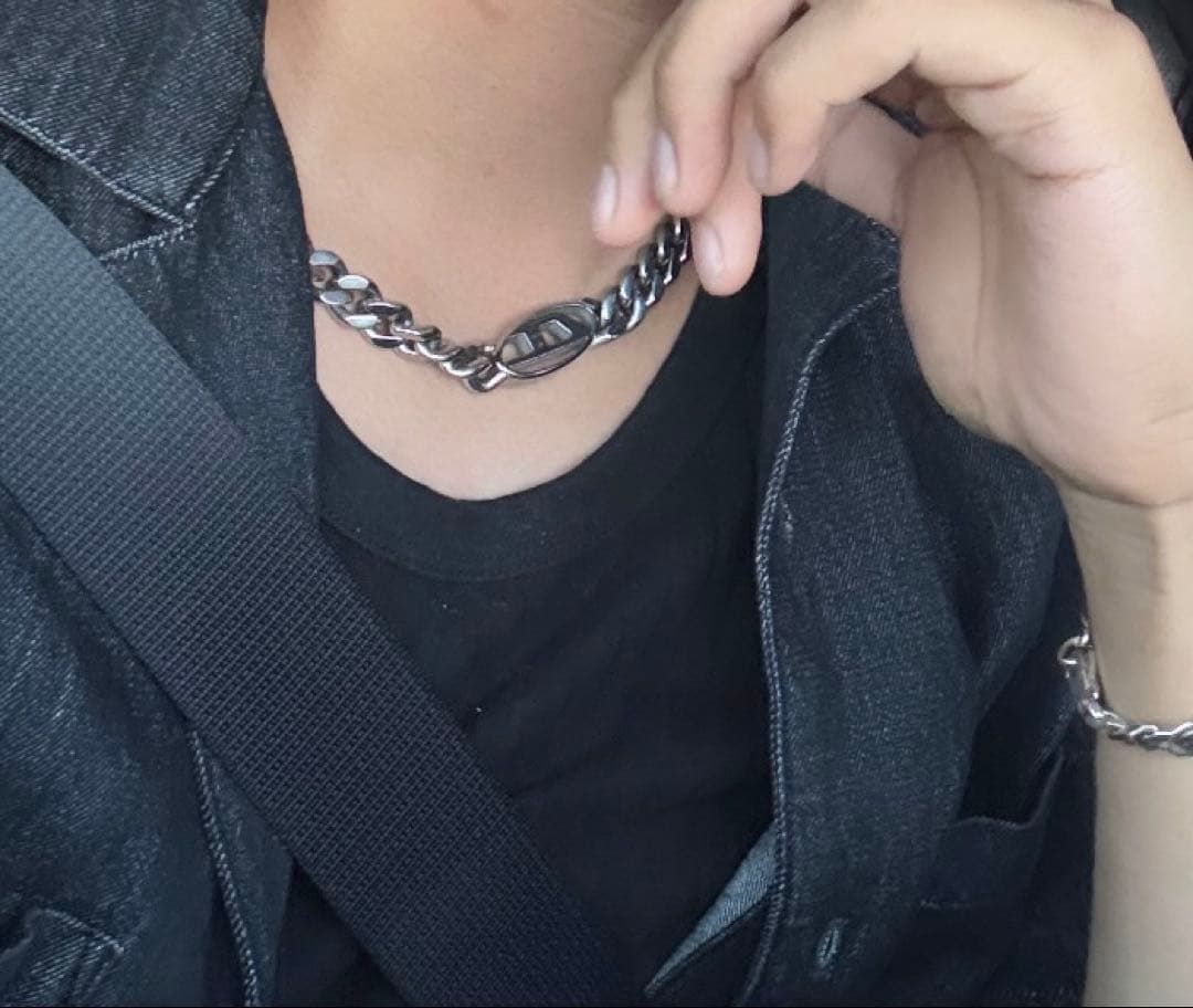 最終値下げ！disel シルバーチェーンネックレス