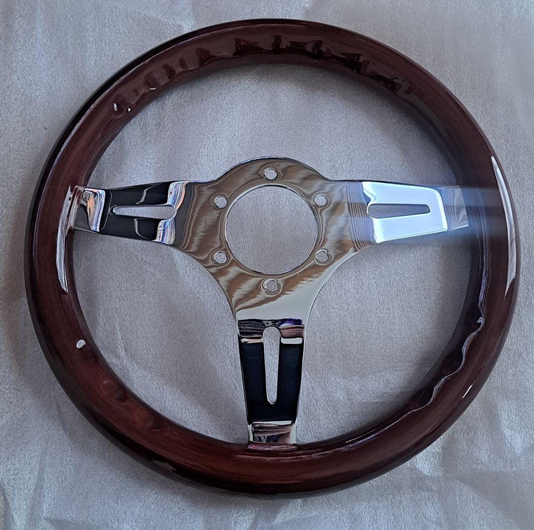 美品 小径ステアリング旧車 街道レーサー 当時物 イタリア製 OBA ナルディー