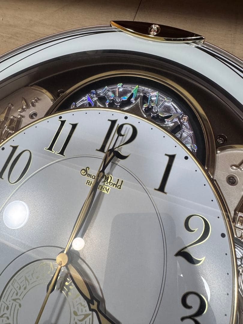 リズム Small World 電波時計 4MN509RH（動作確認済・美品）