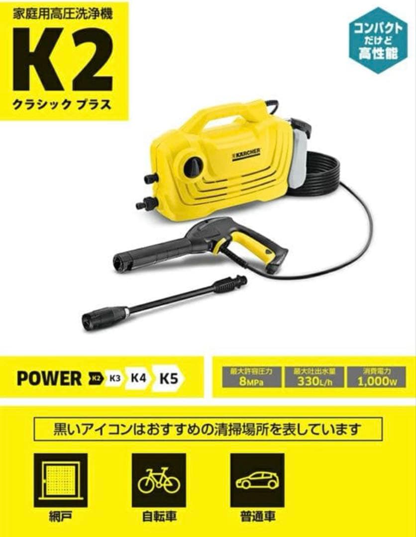 Kärcher K2 Classic Plus 高圧洗浄機本体