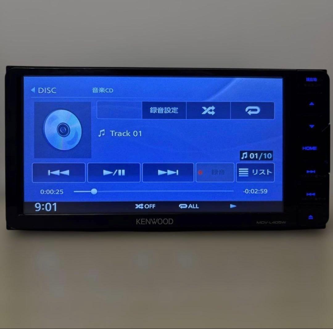 2025年最新地図更新済ケンウッド彩速ナビMDV-L405W新品バッカメラ付き
