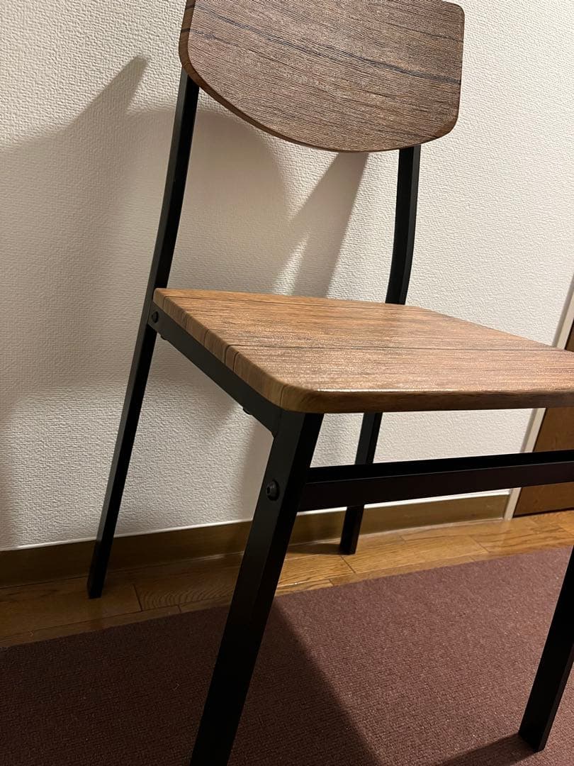 シンプルモダン木製チェア　4脚セット