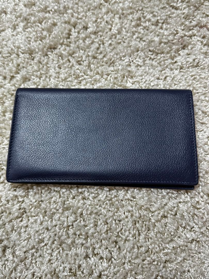 HERMES ネイビー レザー 長財布
