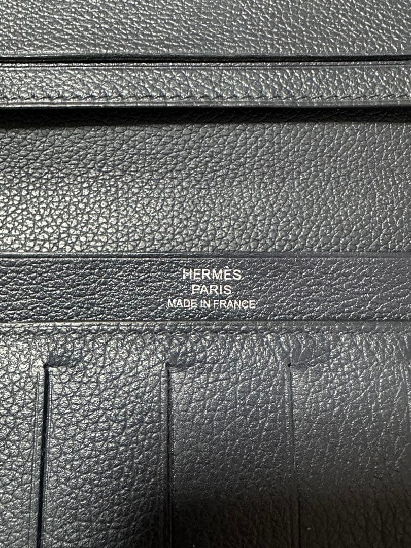 HERMES ネイビー レザー 長財布