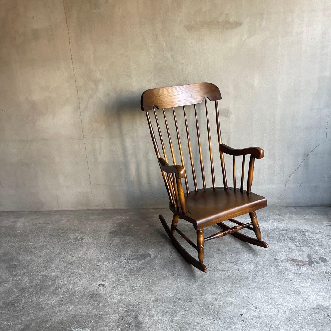 極美品　キツツキ ロッキングチェア 飛騨家具