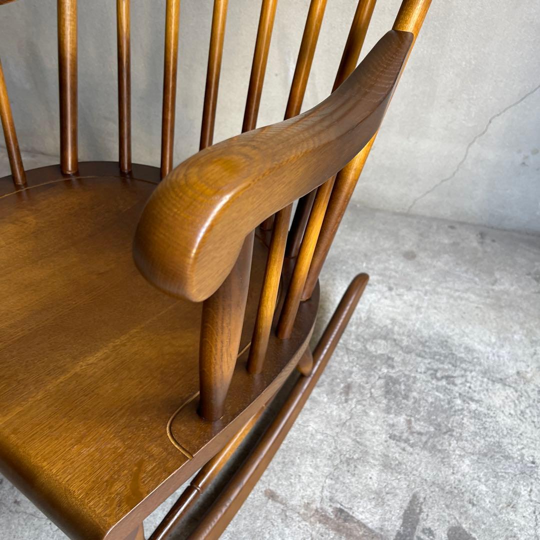 極美品　キツツキ ロッキングチェア 飛騨家具