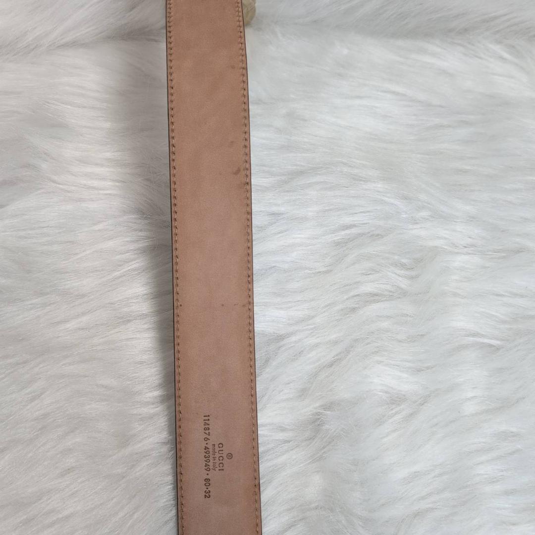 【極美品】 GUCCI グッチシマ レザー ベルト ゴールド インターロッキング