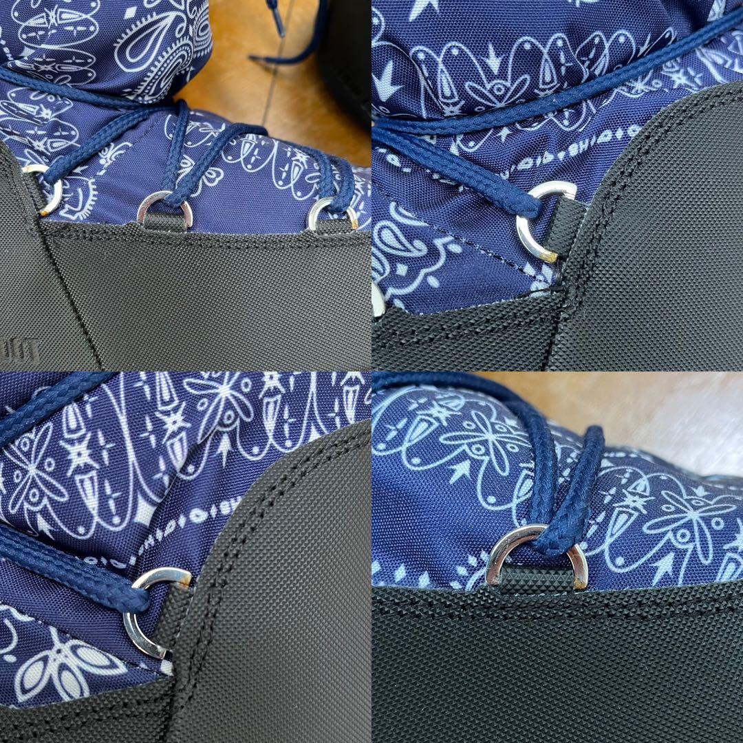 MOON BOOT ペイズリー柄　ネイビー　25.5cm