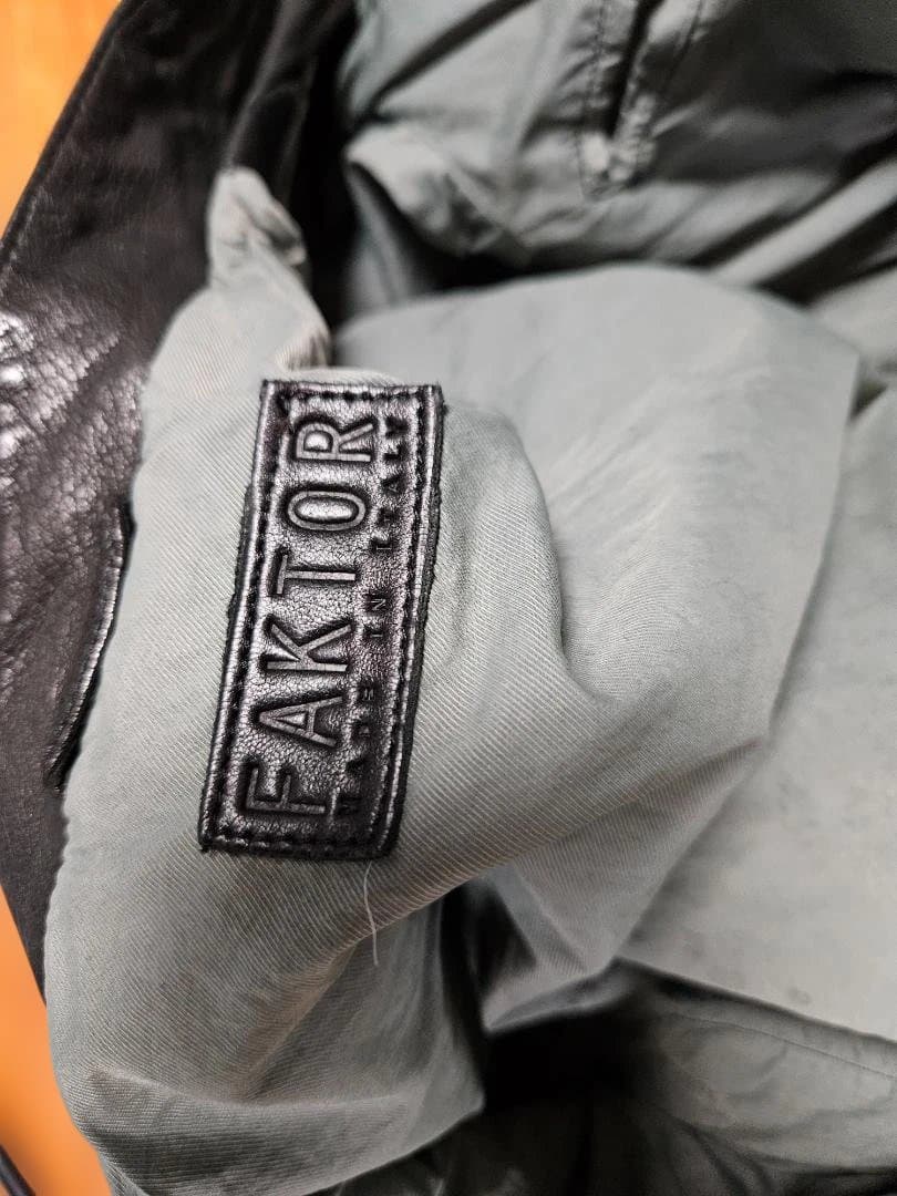 FAKTOR　800ブラック レザージャケットsizeL