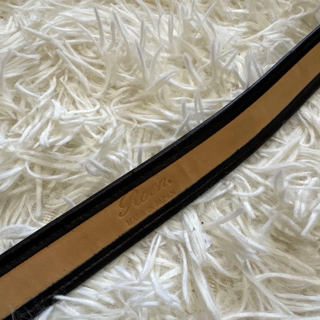 Roen ロエン スカル 髑髏 ドクロ　スタッズ レザー ベルト 黒 激レア☆