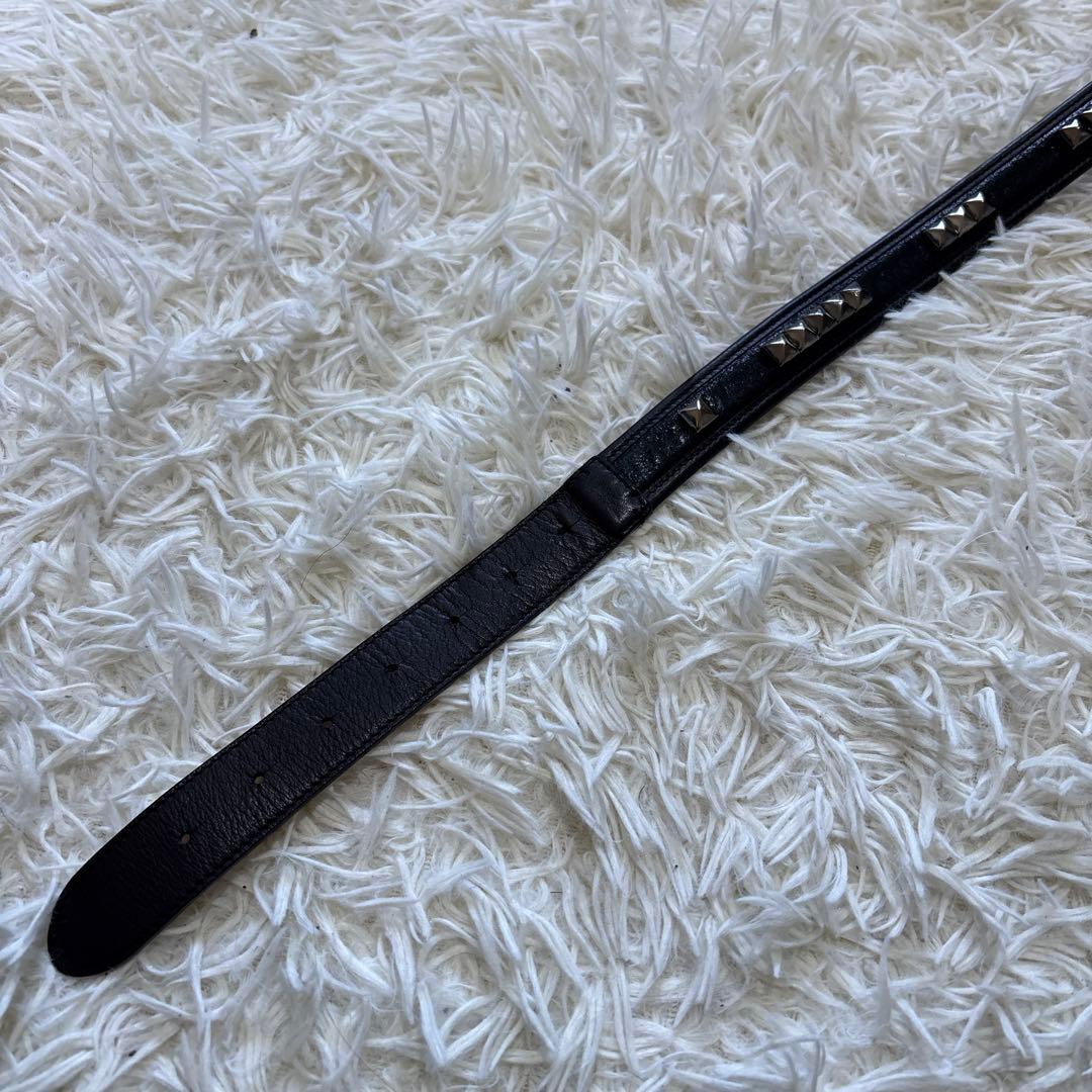 Roen ロエン スカル 髑髏 ドクロ　スタッズ レザー ベルト 黒 激レア☆