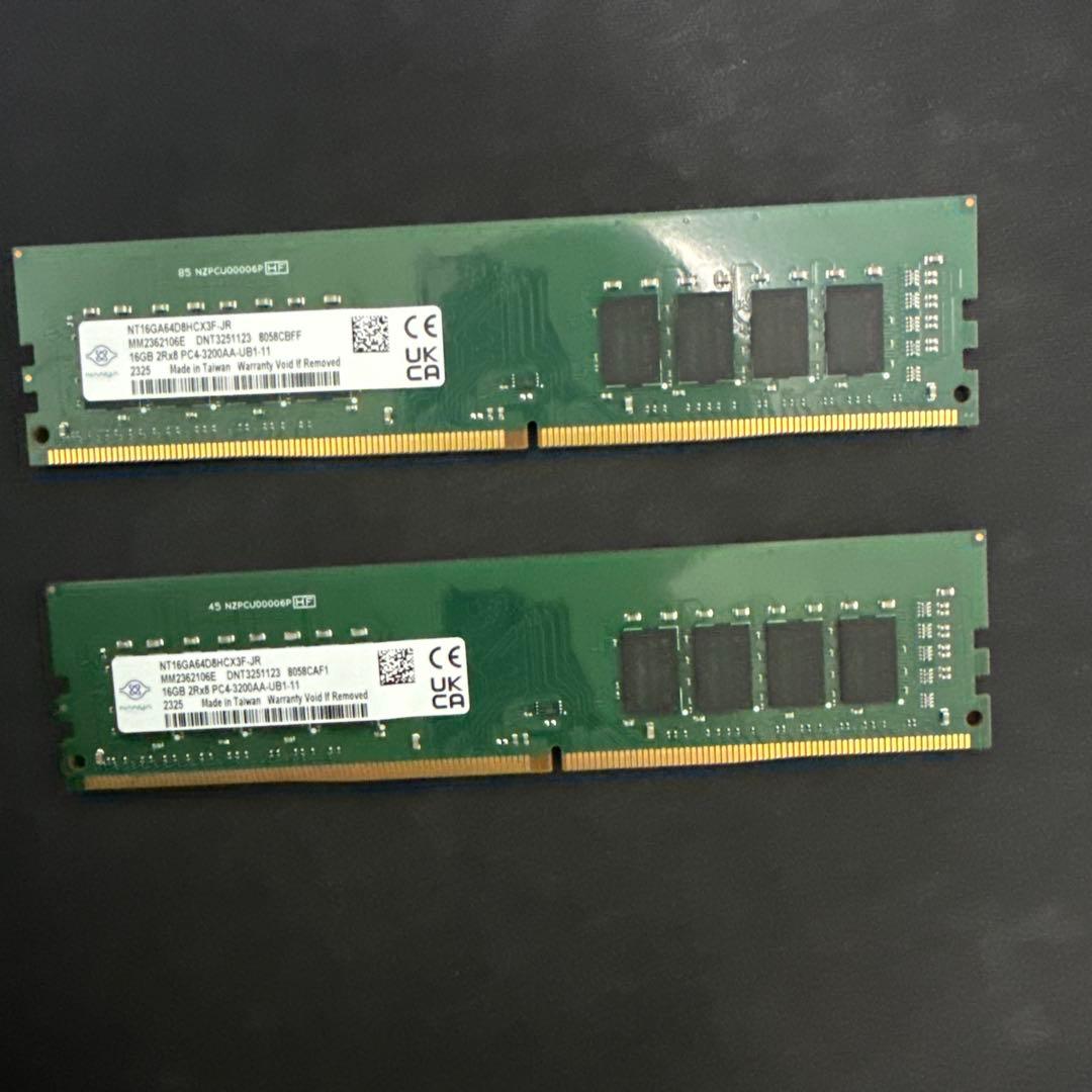 DDR4メモリー 16GB×2枚組 PC4-3200 32gb