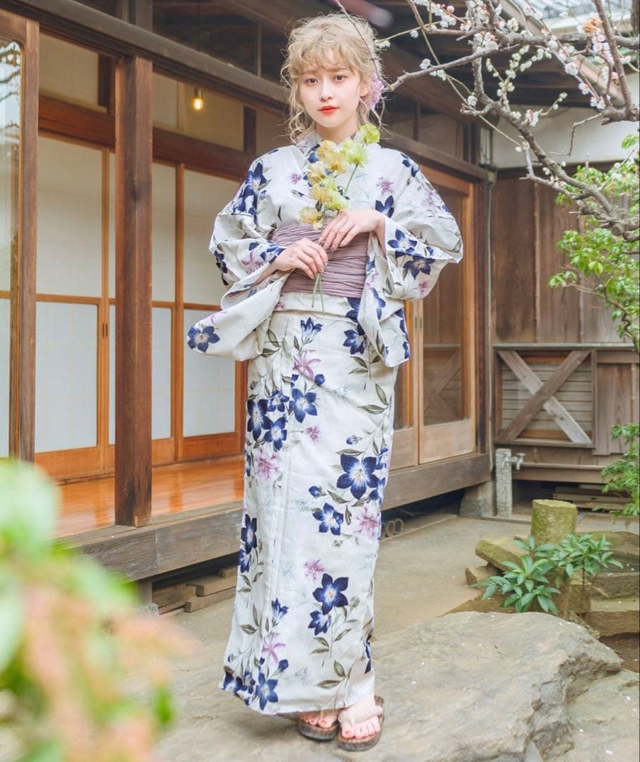 utatane 和歌山染工日本染め　京藤色の桔梗しらべ