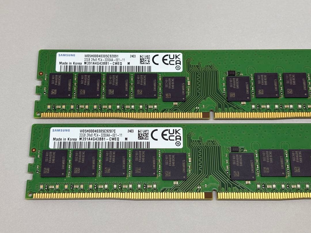 サーバ／ワークステーション用メモリ★DDR4 3200 ECC 32GBx2枚