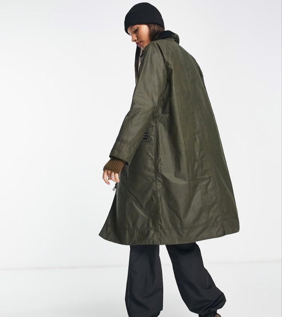 未使用 Barbour オイルド コート BURWICK WAX 千鳥柄