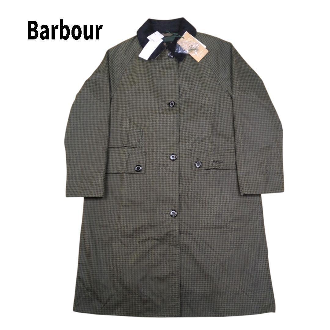 未使用 Barbour オイルド コート BURWICK WAX 千鳥柄