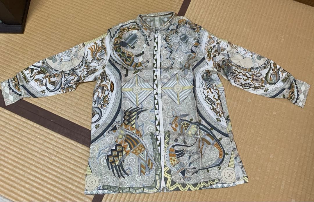 HERMES シルク 長袖シャツ