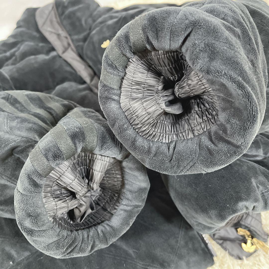 美品 adidas アディダス ダウン ジャケット ベロア金ロゴ　S