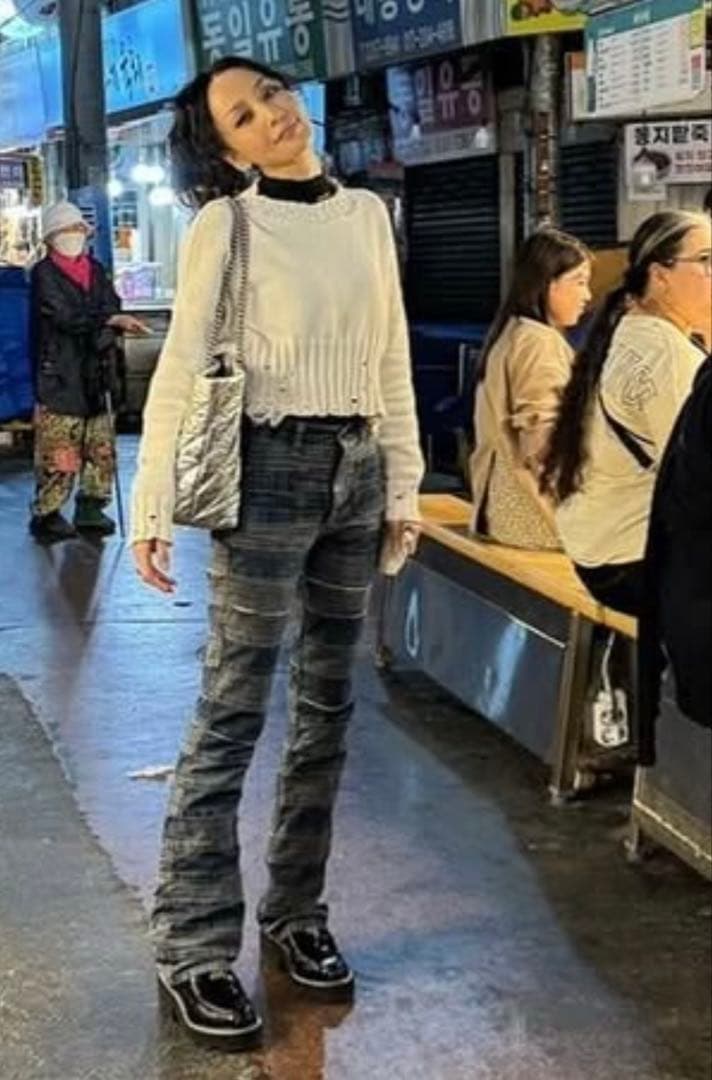 スクラッチフレアデニム　24 XS