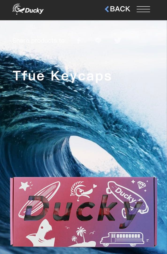 Ducky(ダッキー)×Tfueキーキャップ セット