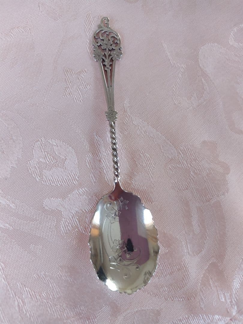 『2/15まで』英国　純銀　アンティーク　ジャムスプーン