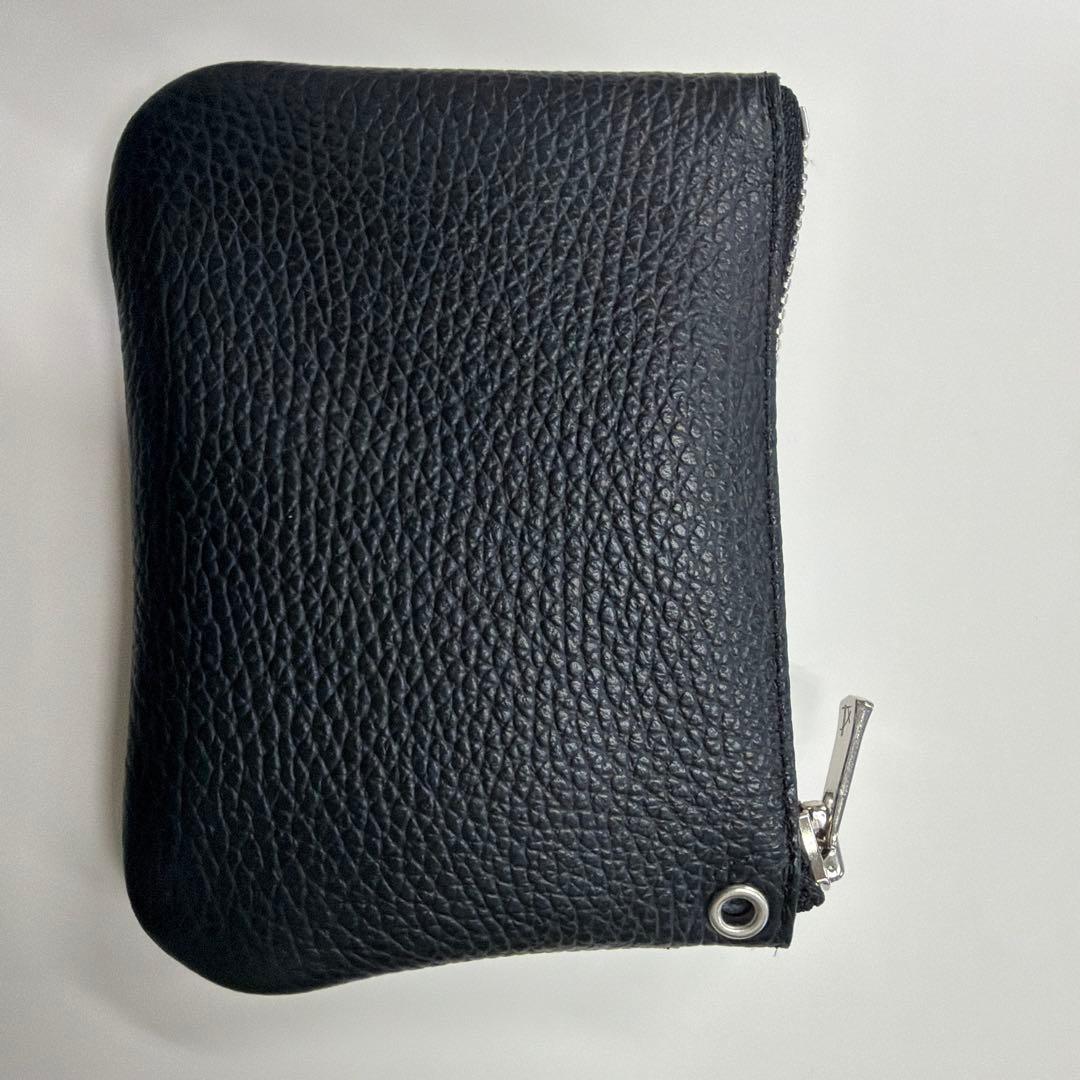 LOMEI 財布 黒 レザー ケース スナップボタン付き