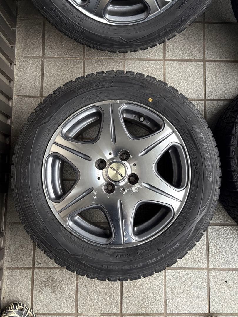 送料込 スタッドレスアルミホイール4本セット 185/65R15 ノート等に
