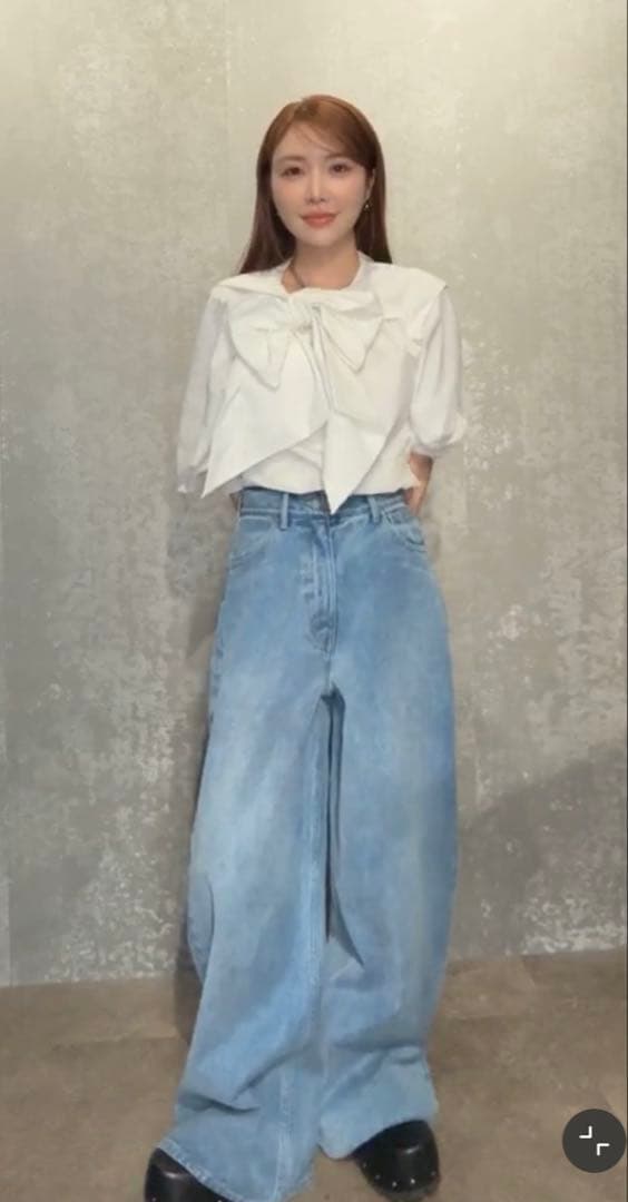 パンツ JOSE MOON/ LOOSE FIT WIDEDENIM blue 34