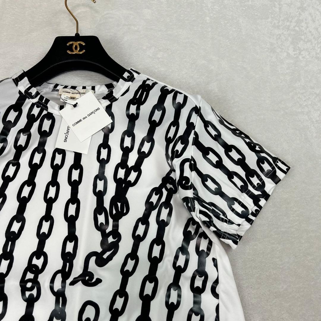 J498 新品未使用 タグ付き コムデギャルソン チェーン柄 カットソー メンズ