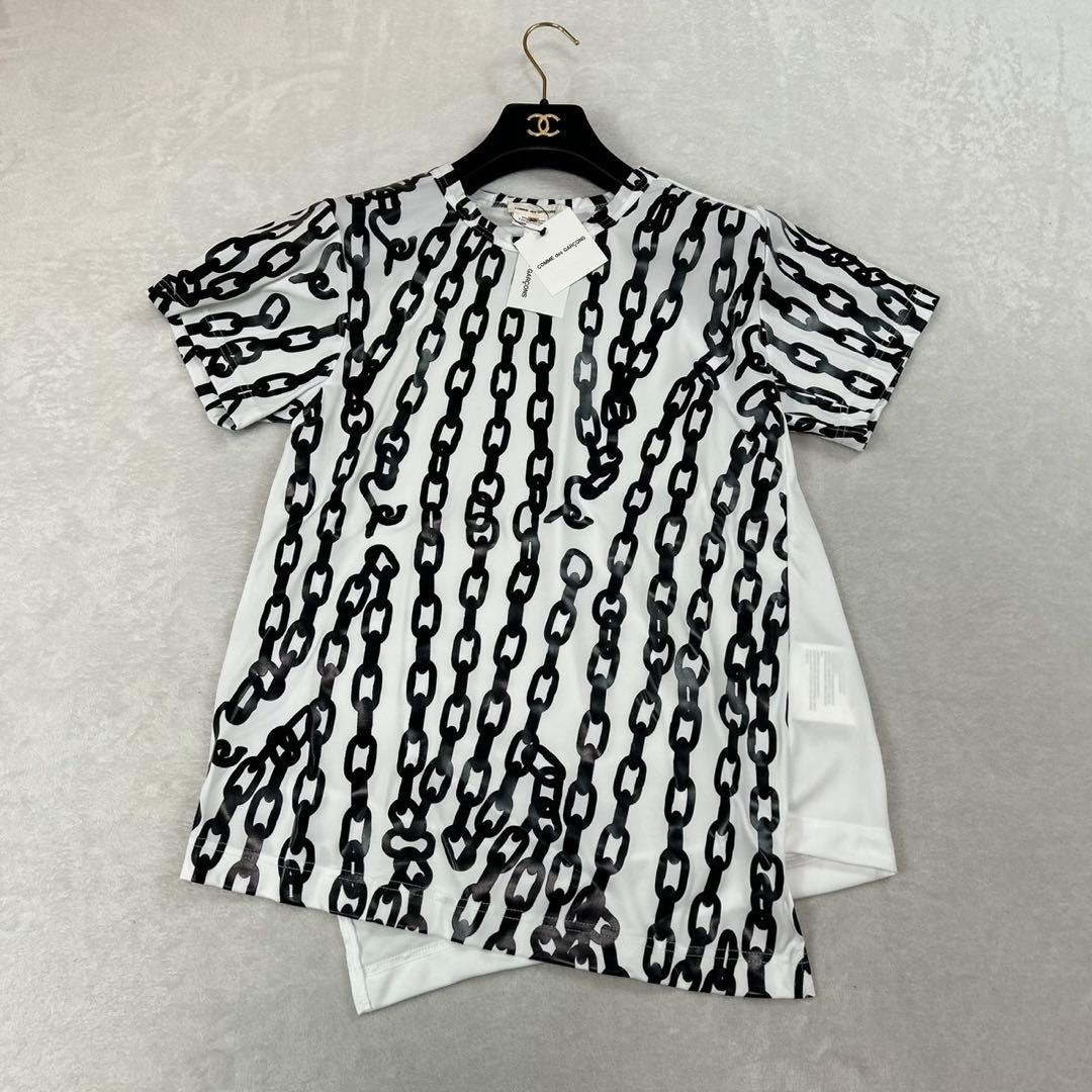 J498 新品未使用 タグ付き コムデギャルソン チェーン柄 カットソー メンズ