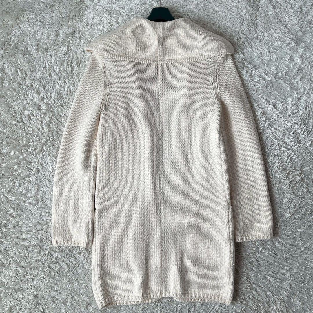 フォクシー ロングカーディガン ウイングカラー アイボリーエンジェルヘアコットン