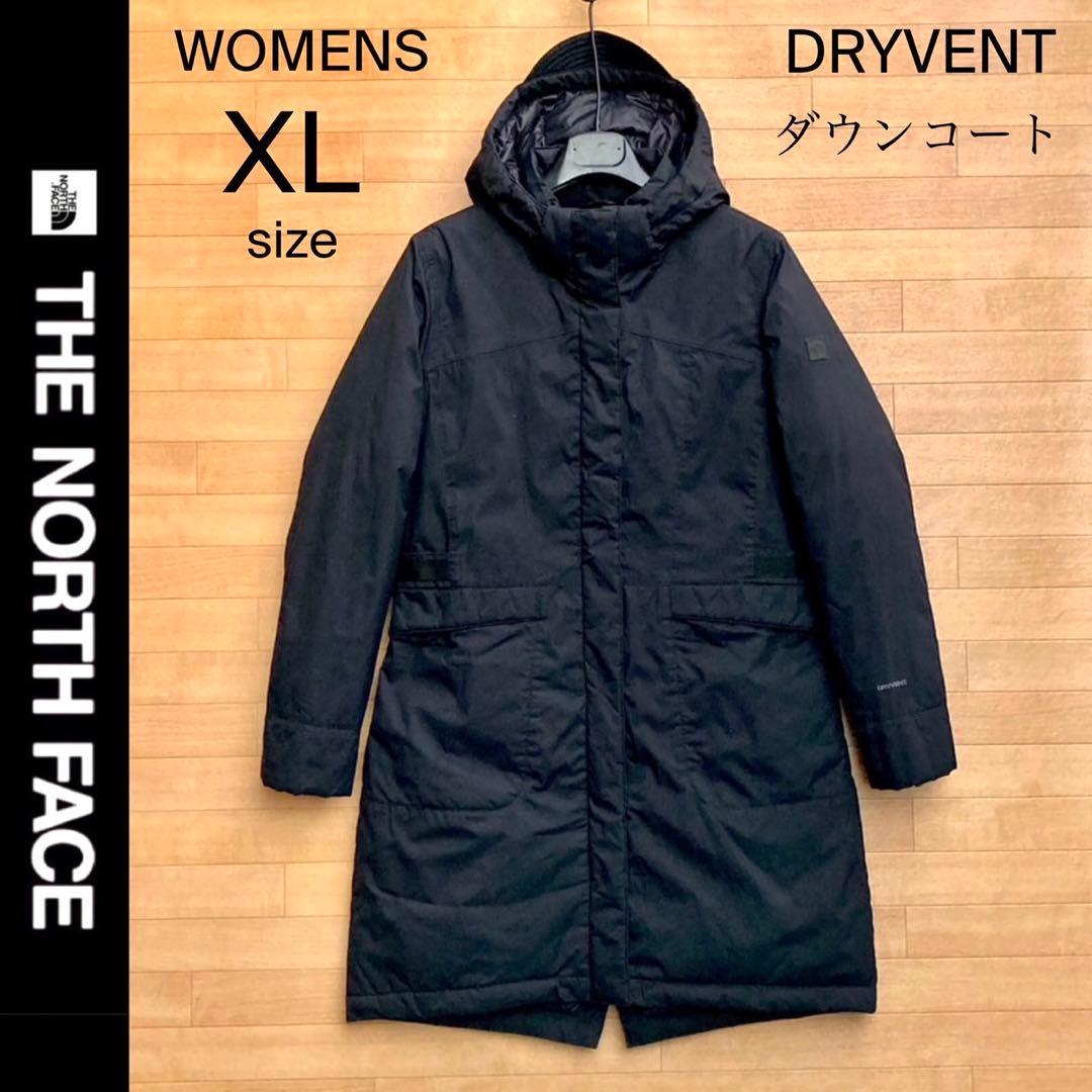 美品 XL ザ ノースフェイス 黒 ダウンコート ロングダウン ダウンジャケット