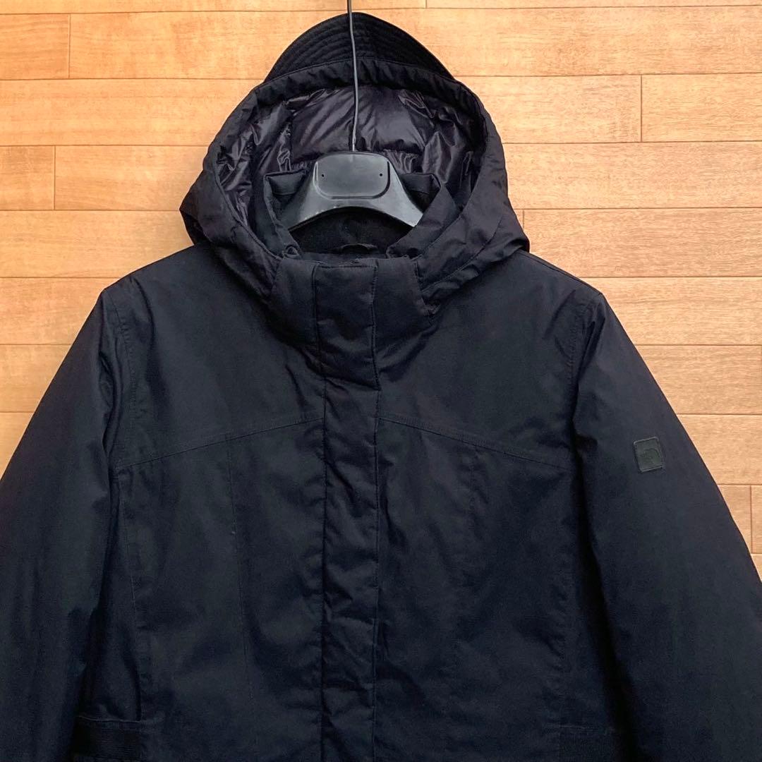 美品 XL ザ ノースフェイス 黒 ダウンコート ロングダウン ダウンジャケット