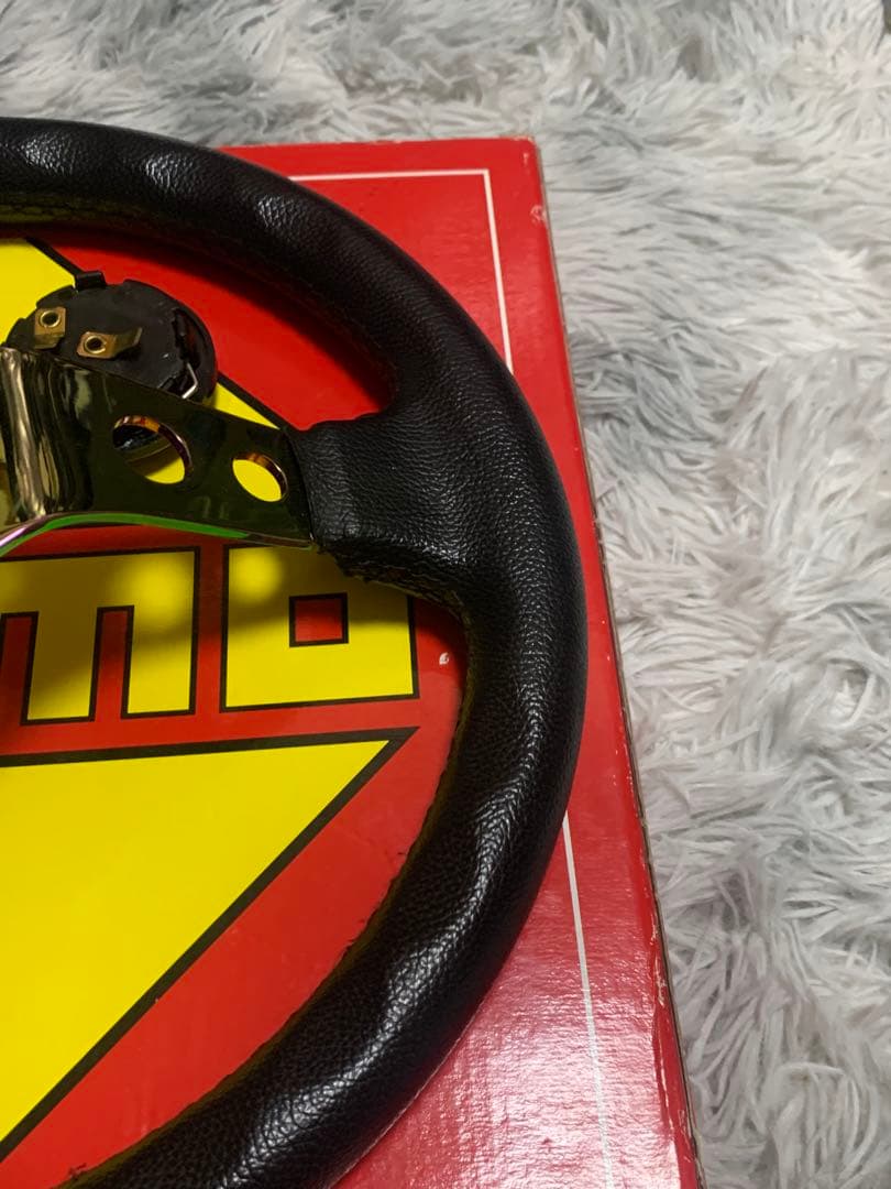 希少　ネオクロームスポーク　レザーステアリング　350mm 即納◎