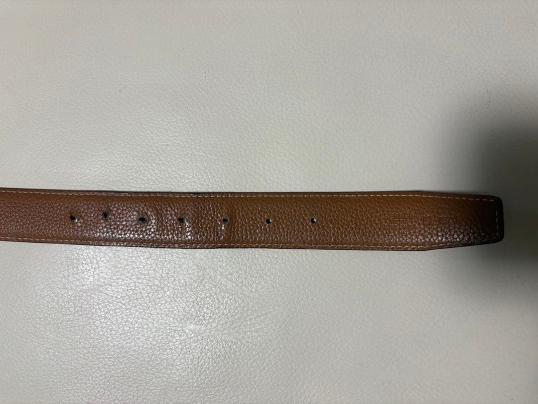 エルメス　レザーリバーシブルベルト　コンスタンス　黒/茶　中古　サイズ95