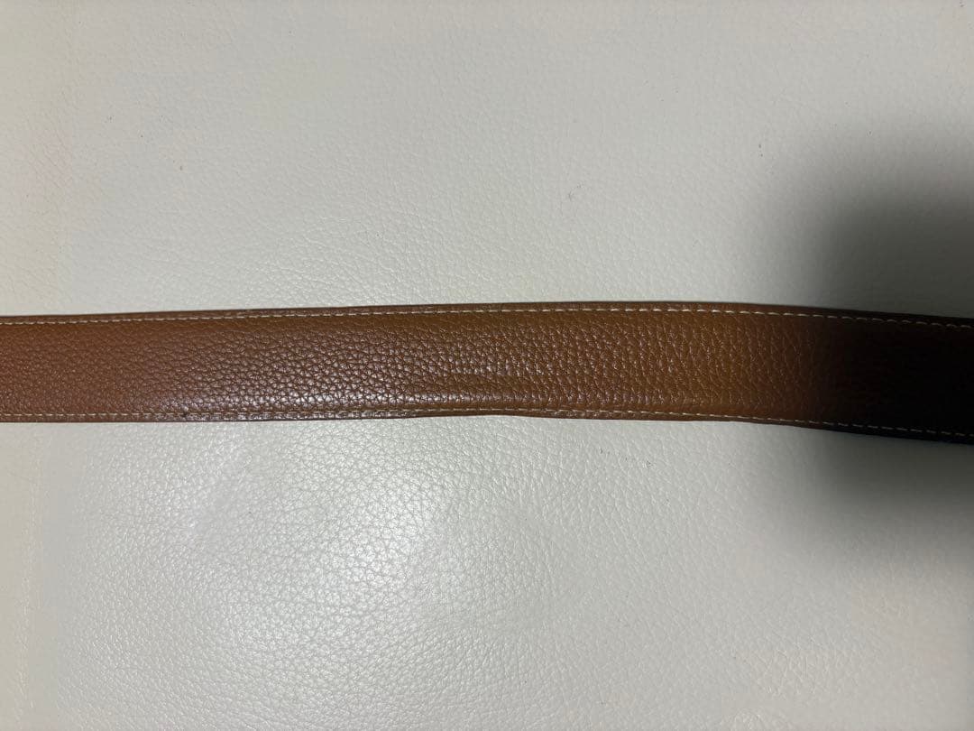 エルメス　レザーリバーシブルベルト　コンスタンス　黒/茶　中古　サイズ95