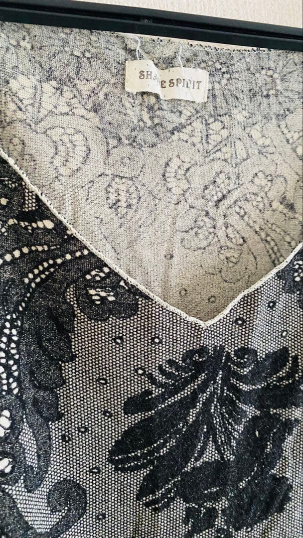 超希少　SHAE SPIRIT レース キャミソール ブラック/グレー