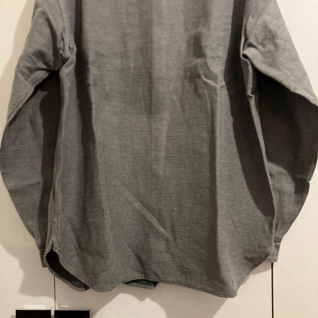 アットラスト 厚手コットン長袖シャツ 16 1/2 オリーブ系