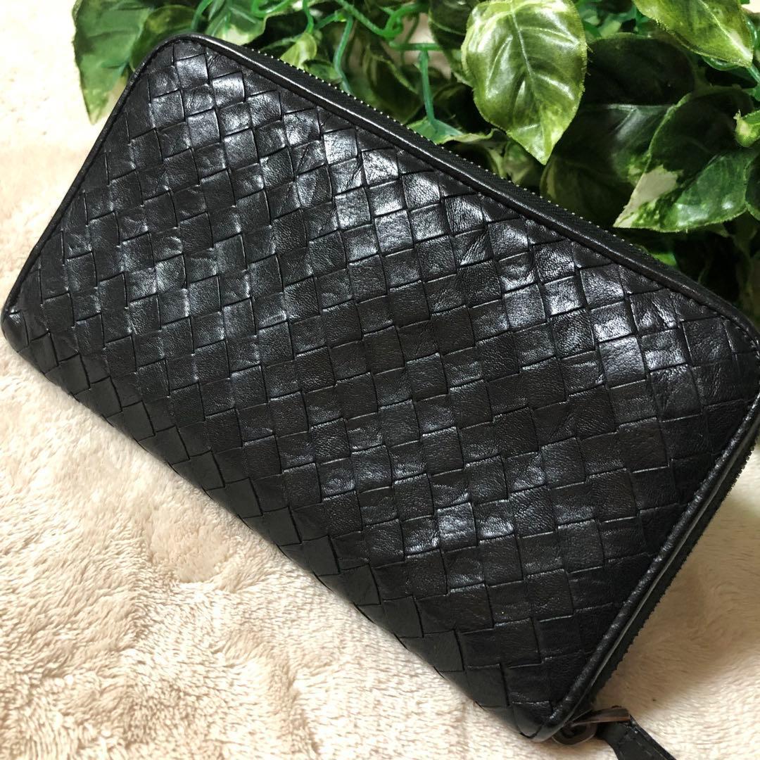 NASpirit　ボッテガヴェネタ　長財布イントレチャート　ラウンドジップ