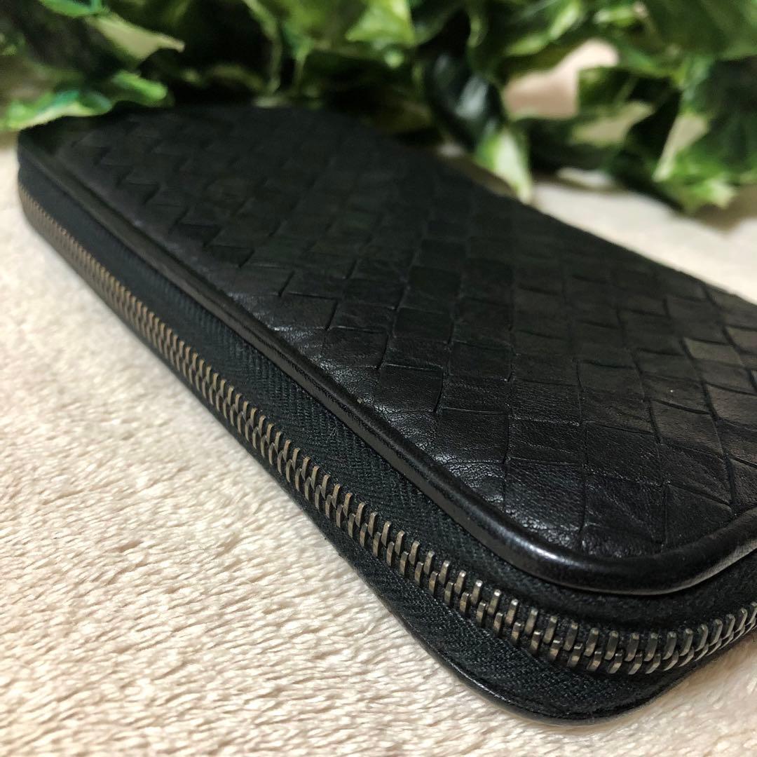 NASpirit　ボッテガヴェネタ　長財布イントレチャート　ラウンドジップ