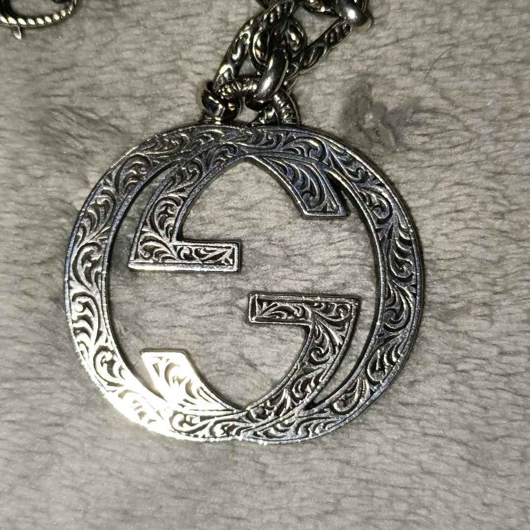 【希少】GUCCI ダブルロッキングG BIGネックレス90cm グッチ