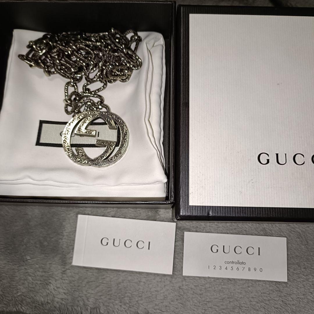 【希少】GUCCI ダブルロッキングG BIGネックレス90cm グッチ