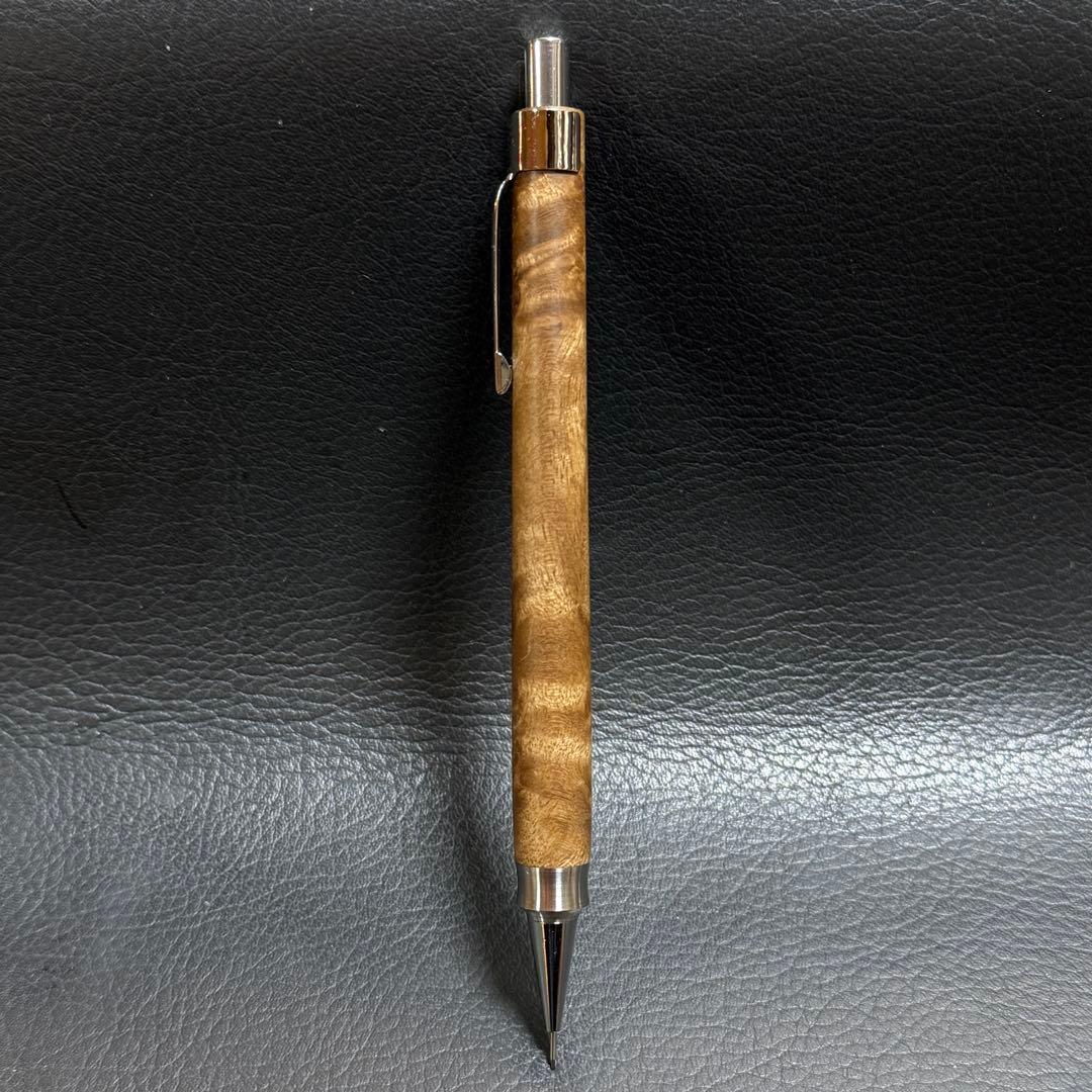 220マーブルウッド木製シャーペン　強低重心ダブルRタイプ　ステンレス