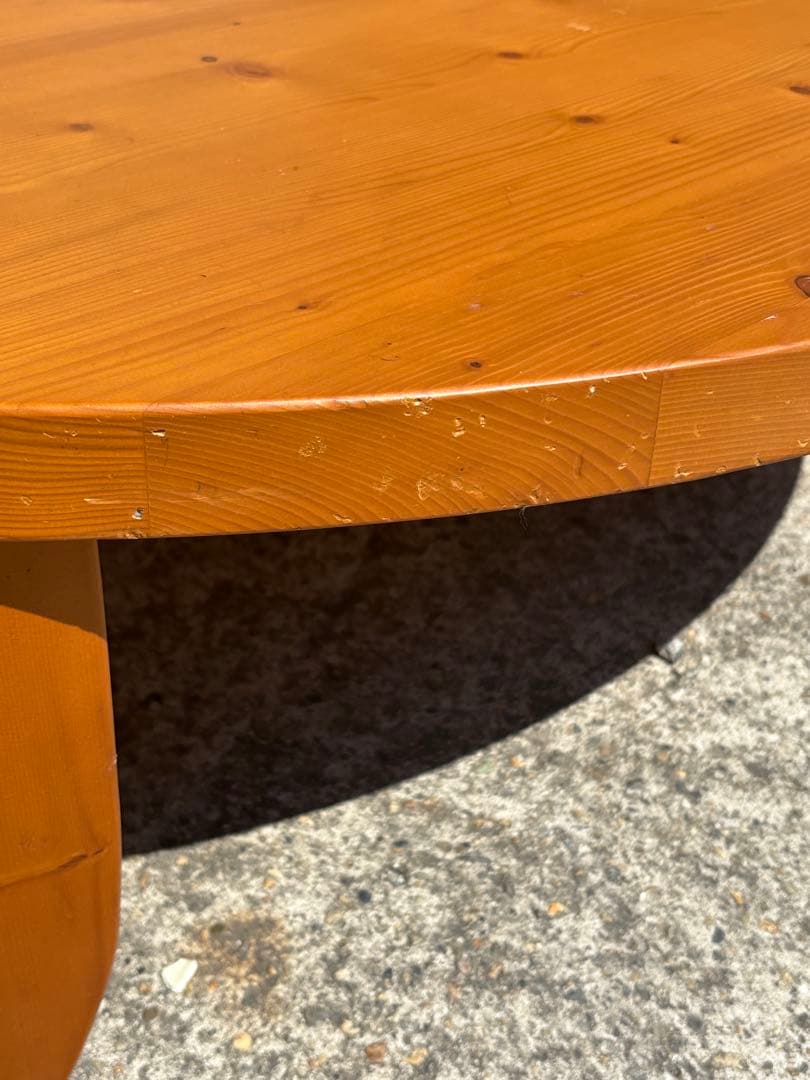 廃盤　ニトリ　スコッチ120 円卓　折りたたみ　ちゃぶ台　ローテーブル　天然木