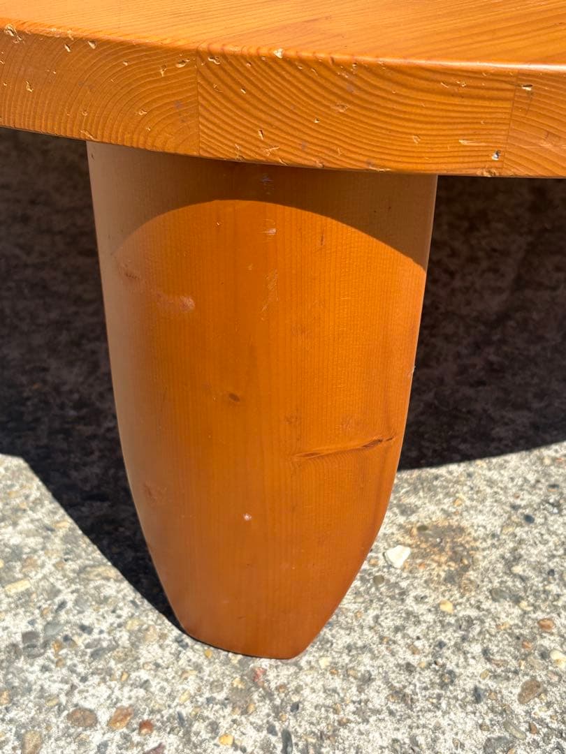 廃盤　ニトリ　スコッチ120 円卓　折りたたみ　ちゃぶ台　ローテーブル　天然木