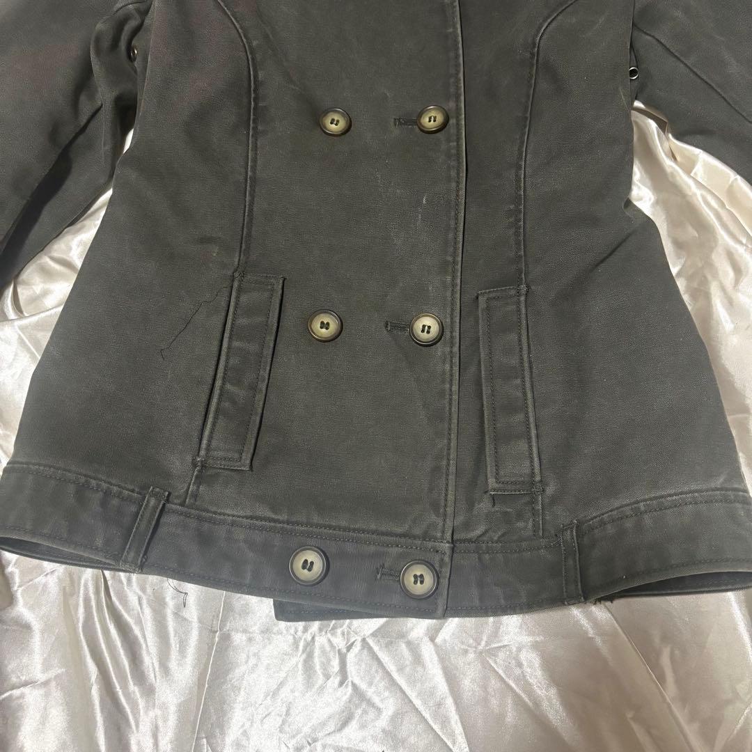 ダークグレー　ミリタリージャケット　トップス　コート　グランジ　y2k